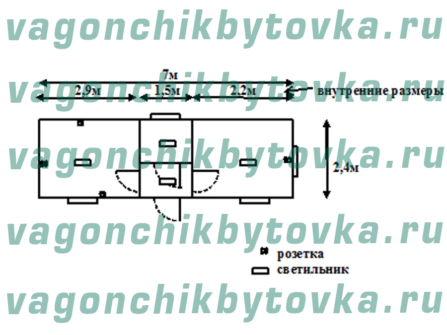 Блок-контейнер 7м под офис